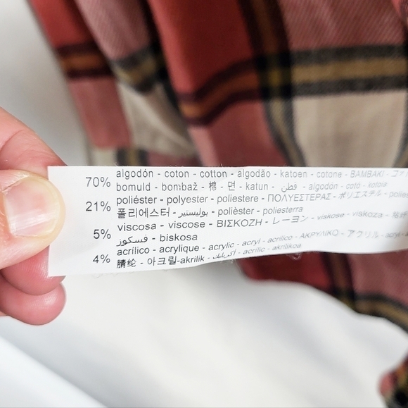 ZARA pleated plaid shirt NWT fall autumn - Picture 6 of 6